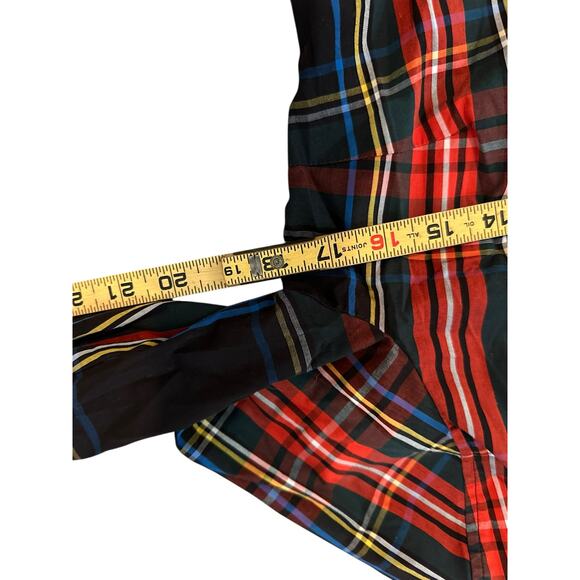 J.Crew tartan Women's Red & Black Plaid Print Slim Button Down Shirt Size 4 - Picture 6 of 6